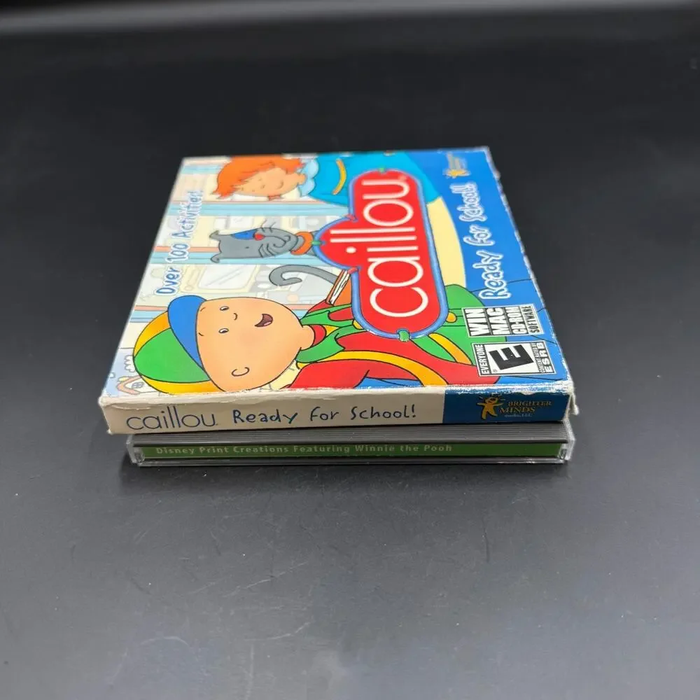 PC Interactive Activities Lot of 2 Caillou & Disney Print Creations